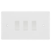 BG White 3 Gang Light Switch 2x Intermediate 1x 2 Way Custom Switch by British General (BG-NEXUS-WM-3G-CUSTOM-2x INT-1x 2WAY SP)
