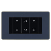 BG Evolve Matt Blue Screwless Triple Master Touch Dimmer Switch PCDDBTDM3B by British General (BG-PCDDBTDM3B)
