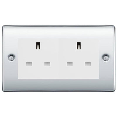 BG Nexus Polished Chrome 4 Gang 13A Unswitched Socket - NPC4GUSSW
