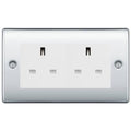 BG Nexus Polished Chrome 4 Gang 13A Unswitched Socket - NPC4GUSSW