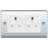 BG Nexus Polished Chrome 4 Gang 13A Unswitched Socket - NPC4GUSSW by British General (BG-NPC4GUSSW)