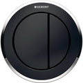 Geberit Type10 Dual Flush Button For Furniture Gloss Chrome/Black - 116.057.KM.1