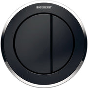 Geberit Type10 Dual Flush Button For Furniture Gloss Chrome/Black - 116.057.KM.1 by Geberit (Geerit-116.057.KM.1)