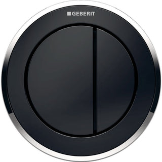 Geberit Type10 Dual Flush Button For Furniture Gloss Chrome/Black - 116.057.KM.1 by Geberit (Geerit-116.057.KM.1)
