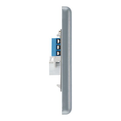 BG MC5BTS2 Metal Clad | 2 Gang Secondary Telephone Socket by British General (BG-MC5BTS2)