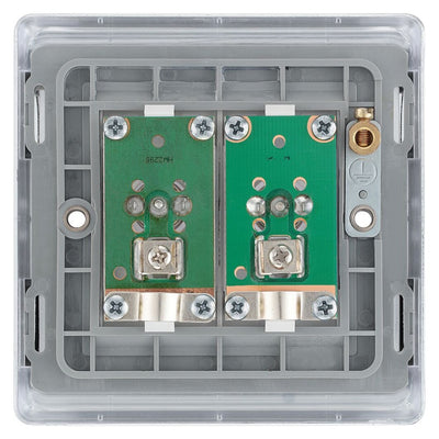 BG Nexus Polished Chrome Diplex TV/FM Socket NPC66 with 25mm Steel Back Box