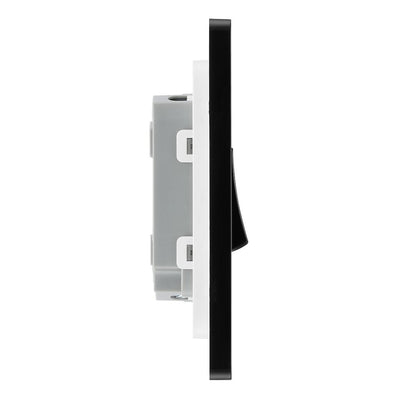 BG Evolve Satin Brass 2 Gang 20A 16AX 2 Way Light Switch PCDSB42B with 25mm Steel Back Box