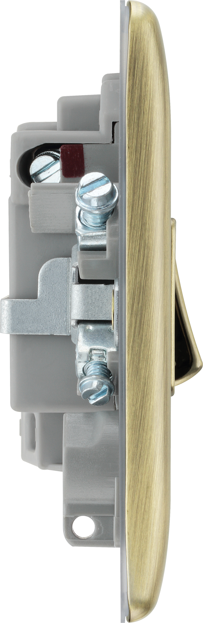 NAB50 Side - This switched and fused 13A connection unit from British General provides an outlet from the mains containing the fuse and is ideal for spur circuits and hardwired appliances.