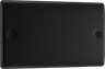 BG NFB95 Nexus Metal Matt Black 2 Gang Blank Plate by British General (BG-NFB95-SA_1)