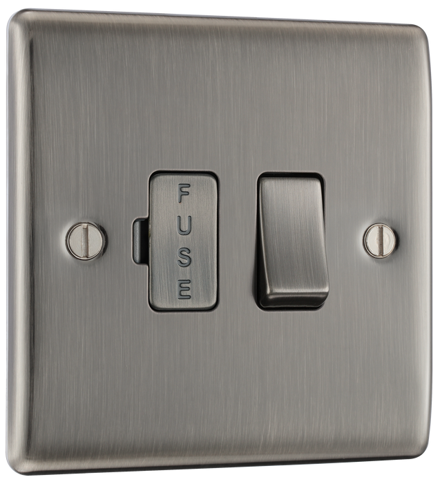  NBI50 Front - This switched and fused 13A connection unit from British General provides an outlet from the mains containing the fuse and is ideal for spur circuits and hardwired appliances.