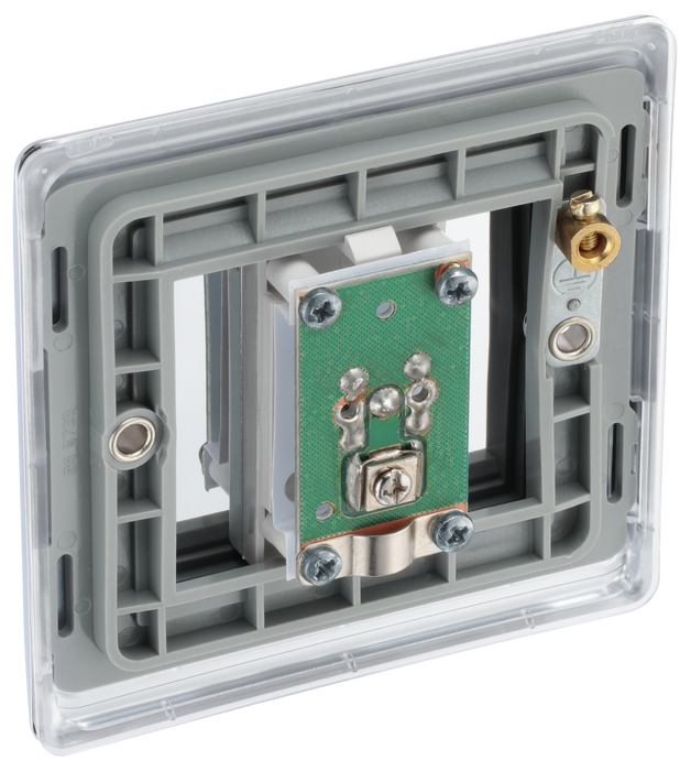 NPC64 Back - This satellite socket from Bri maximum signal quality. This socket has a premium polished tish General can be used to install satellite cables while maintainingchrome finish a sleek and slim profile and softly rounded edges to add a touch of luxury to your decor.