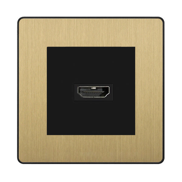 BG Evolve Satin Brass PCDSBHDMI1B 1 Gang Single HDMI Socket