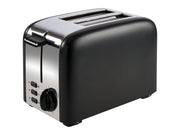 Corby 2 Slice Toaster (Chelmsford / THT-8016A) in Black & Polished Steel - UK Plug by Corby of Windsor