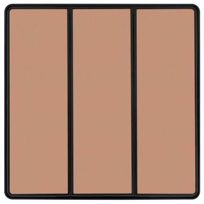 BG Evolve Polished Copper 3 Gang 2-Way 20A Edge to Edge Rocker Light Switch | PCDCP43EB by British General (BG-PCDCP43EB)