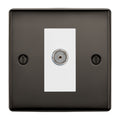 BG Nexus Metal Black Nickel Co-axial Socket NBN60W