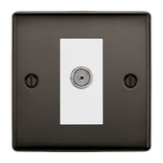 BG Nexus Metal Black Nickel Co-axial Socket NBN60W by British General (BG-NBN60W)