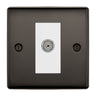 BG Nexus Metal Black Nickel Co-axial Socket NBN60W by British General (BG-NBN60W)