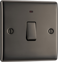 BG NBN31 Nexus Metal Black Nickel 1 Gang 20A 2 Pole Neon Switch