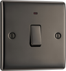 BG NBN31 Nexus Metal Black Nickel 1 Gang 20A 2 Pole Neon Switch by British General (BG-NBN31-Shopify-SA_1)