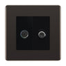 BG Flatplate Screwless Black Nickel TV & Satellite Socket FBN65B by BG Nexus (BG-FBN65B)