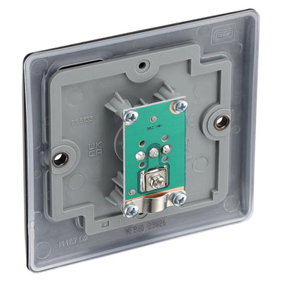 BG Nexus Matt Black Single Coaxial Socket NFB60 with 35mm Steel Back Box