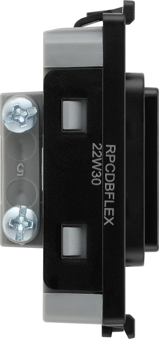 BG RPCDBFLEX Evolve Grid Black 10mm Flex Outlet Module
