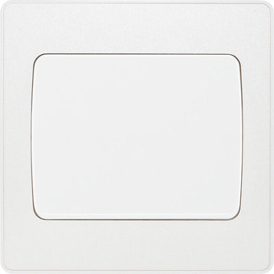Switches: BG Evolve Pearlescent White Screwless Switches & Sockets White Insert Full Range PCDCL12W - Single Light Switch 20A by British General (BG-EVOLVE-PEARLESCENT-WHITE-PCDCL12W)