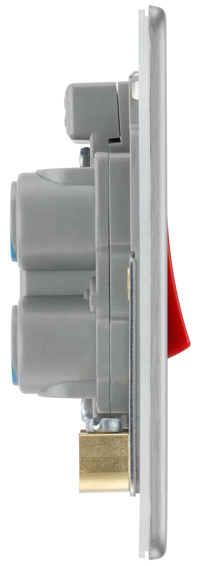 FBS74 Side - This 45A double pole switch with indicator from British General is ideal for use with cookers and ovens.