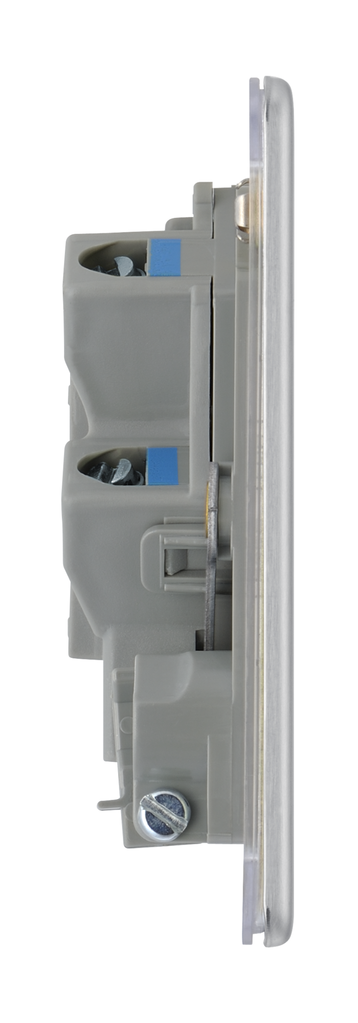 FBS55 Side - This 13A fused and unswitched connection unit from British General provides an outlet from the mains containing the fuse ideal for spur circuits and hardwired appliances.