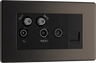 BG FBN69 Quadplex TV/FM/Sat socket (x2)+Return & 1 gang Tel.-Screened by British General (BG-FBN69-Shopify-SA_1)