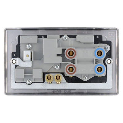 BG Nexus Black Nickel 45A DP Switch 13A Socket Neon NBN70B and 25mm Steel Back Box
