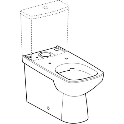Geberit Selnova Square Rimless Semi Shrouded Close Coupled Pan - 500.489.01.7 by Geberit (Geberit-500.489.01.7)