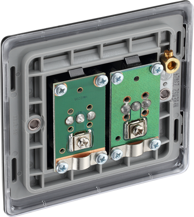 BG NFB66 Nexus Metal Diplex TV/FM Socket - Black Insert -Matt Black