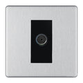 BG Screwless Brushed Steel Co-axial Socket FBS60B