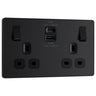 BG Evolve Matt Black PCDMB22UAC22B USB Double Socket 22W Type A & C USB by British General (BG-PCDMB22UAC22B)