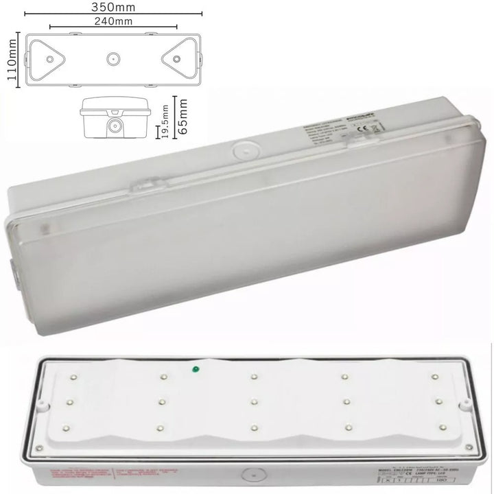 Emco EMLEDXBM 3hrs Non Maintained LED Emergency Bulkhead