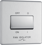 BG Electrical FBS15 Nexus Screwless Flat-Plate Fan Isolator Switch 3 Pole Brushed Steel 10A by British General (BG-FBS15-Shopify-SA_1)