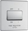 BG Electrical FBS15 Nexus Screwless Flat-Plate Fan Isolator Switch 3 Pole Brushed Steel 10A by British General (BG-FBS15-Shopify-SA_1)