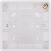 BG 891 Moulded Round Edge | White | 32mm | 1 Gang Surface Pattress by British General (BG-891)