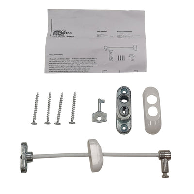 Astro Window Restrictor White / ASTROFLAME WINDOW RESTRICTORS (WHITE - 200MM CABLE) by Astroflame