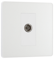 BG PCDCL60W Pearlescent White Evolve Co-Axial Socket Outlet - White Insert by British General (BG-PCDCL60W-shopify -SA_2)