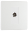 BG PCDCL60W Pearlescent White Evolve Co-Axial Socket Outlet - White Insert by British General (BG-PCDCL60W-shopify -SA_2)