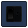 BG Evolve Matt Blue 2 Way Single Pole Key Switch with 2 Way Single Pole Switch, Key Included - Black Insert