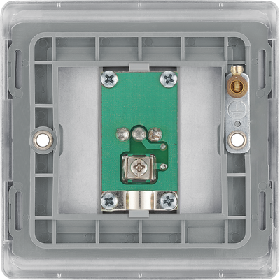 BG NBS62 Nexus Isolated co-axial,1 gang Brushed Steel Satellite Socket Outlets