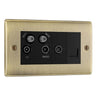 BG NAB69 Nexus Metal | Antique Brass | Quadplex 2x Satellite BT and Co-Axial Socket