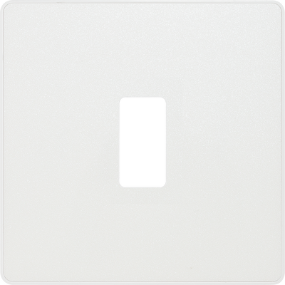 BG RPCDCL1W Evolve Grid Pearlescent White 1 Module Square Front Plate - White Trim