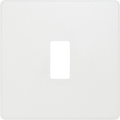 BG RPCDCL1W Evolve Grid Pearlescent White 1 Module Square Front Plate - White Trim