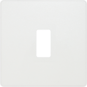 BG RPCDCL1W Evolve Grid Pearlescent White 1 Module Square Front Plate - White Trim by British General (BG-RPCDCL1W-Shopify-SA_1)