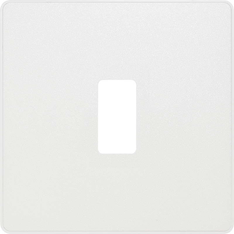 BG RPCDCL1W Evolve Grid Pearlescent White 1 Module Square Front Plate - White Trim