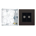 BG Screwless Black Nickel TV/FM Diplex Socket FBN66 with 25mm Steel Back Box